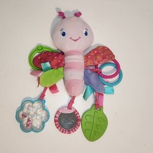 Bright Starts Pink Butterfly Activity Rattle Teether stroller/car seat accessory